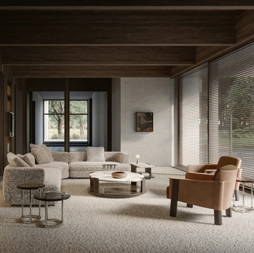 Molteni & C imzalı Jeanne mermer sehpa