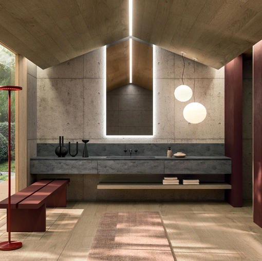 Arrital Corian'dan 360Gradi 04 Askılı Banyo Mobilyası