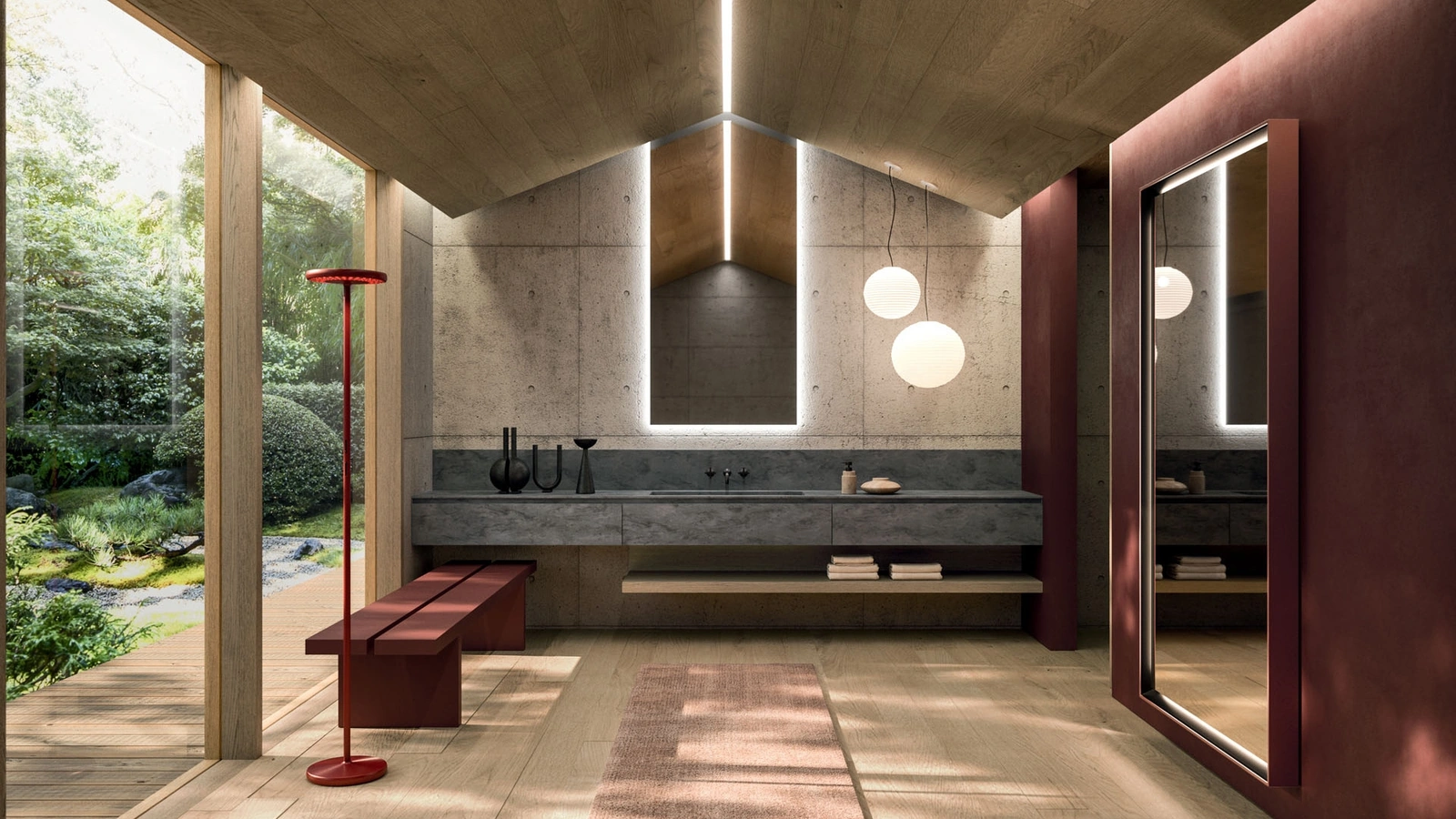 Arrital Corian'dan 360Gradi 04 Askılı Banyo Mobilyası