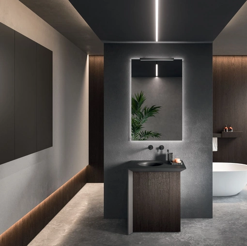 Arrital Rovere scuro Modo Project 01 taban banyo mobilyası