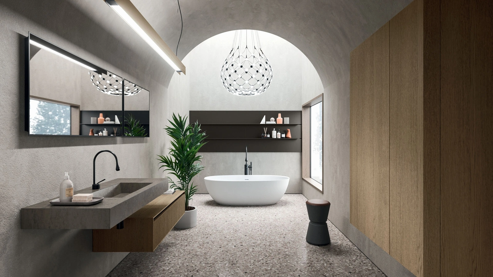 Arrital Rovere di Modo Project 05 askılı banyo mobilyası