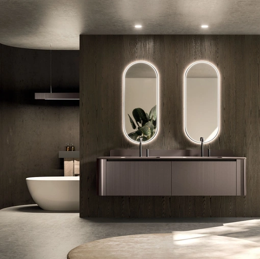 Arrital'ın Metal Brown laklı Modo Project 08 askılı banyo mobilyası