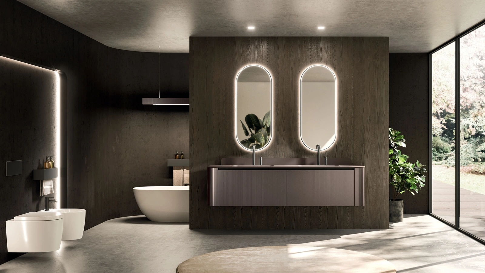 Arrital'ın Metal Brown laklı Modo Project 08 askılı banyo mobilyası