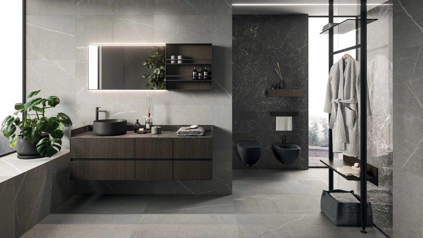 Arrital Rovere Cacao 09 Modo Project askılı banyo mobilyası