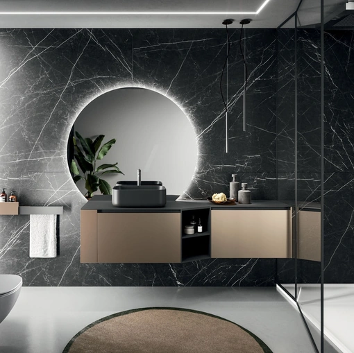 Arrital Bronz teknometal 12 Modo Project askılı banyo mobilyası