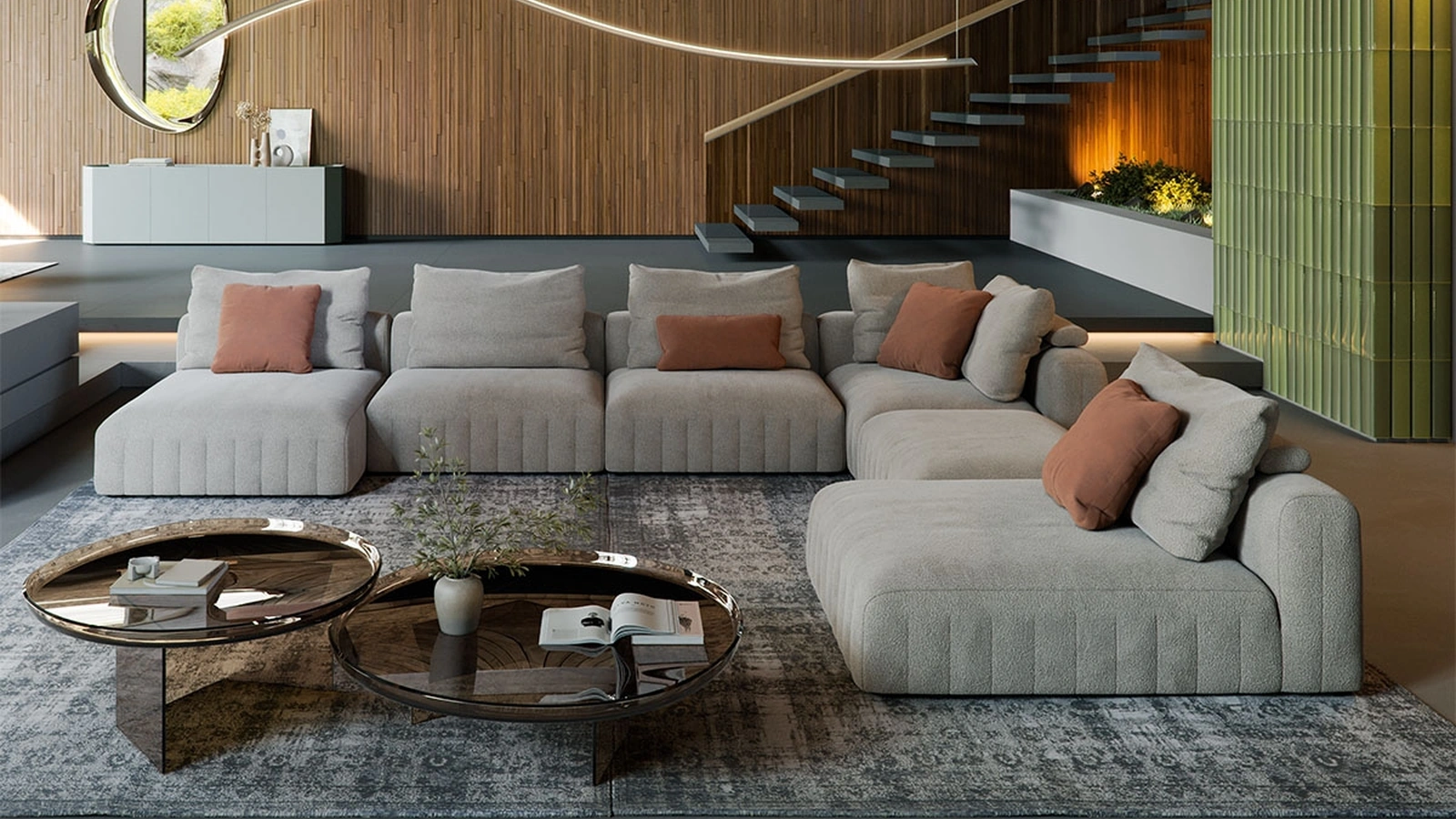 Cattelan Italia Gibson köşeli kanepe
