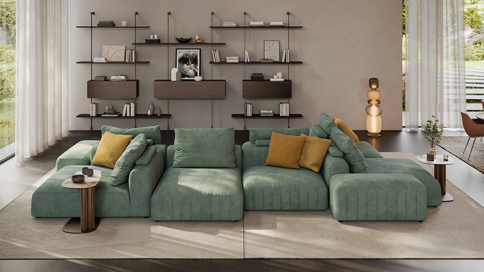 Cattelan Italia'nın Gibson modeli penisolu kanepe