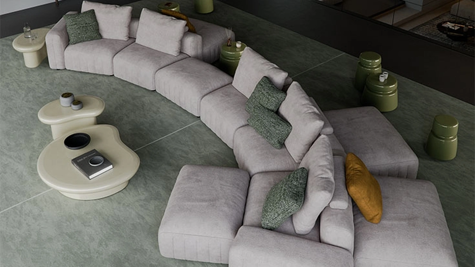 Cattelan Italia Gibson köşeli kanepe