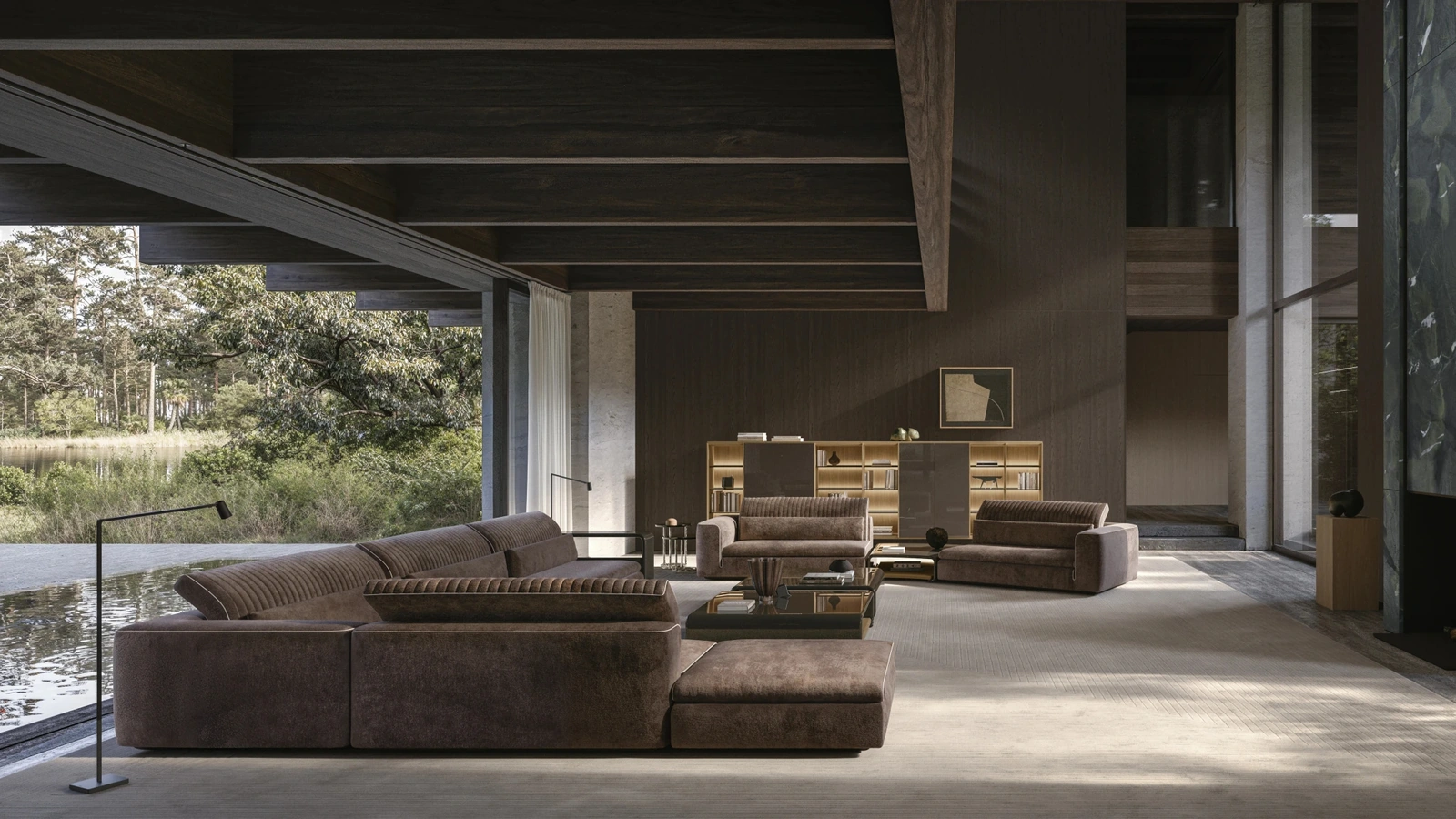 Molteni & C Julian kumaş kaplı döşemeli salon