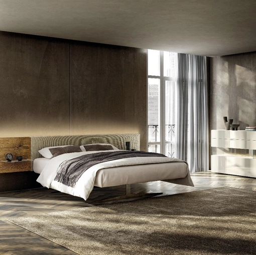 Lago Steel 1717 ahşap başlıklı yatak
