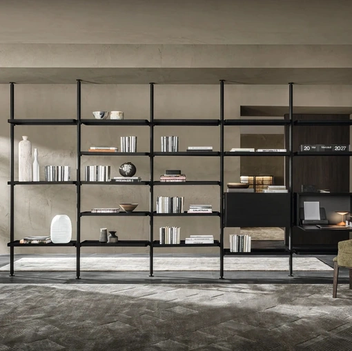 Molteni & C ahşap Hector bölücü kitaplık