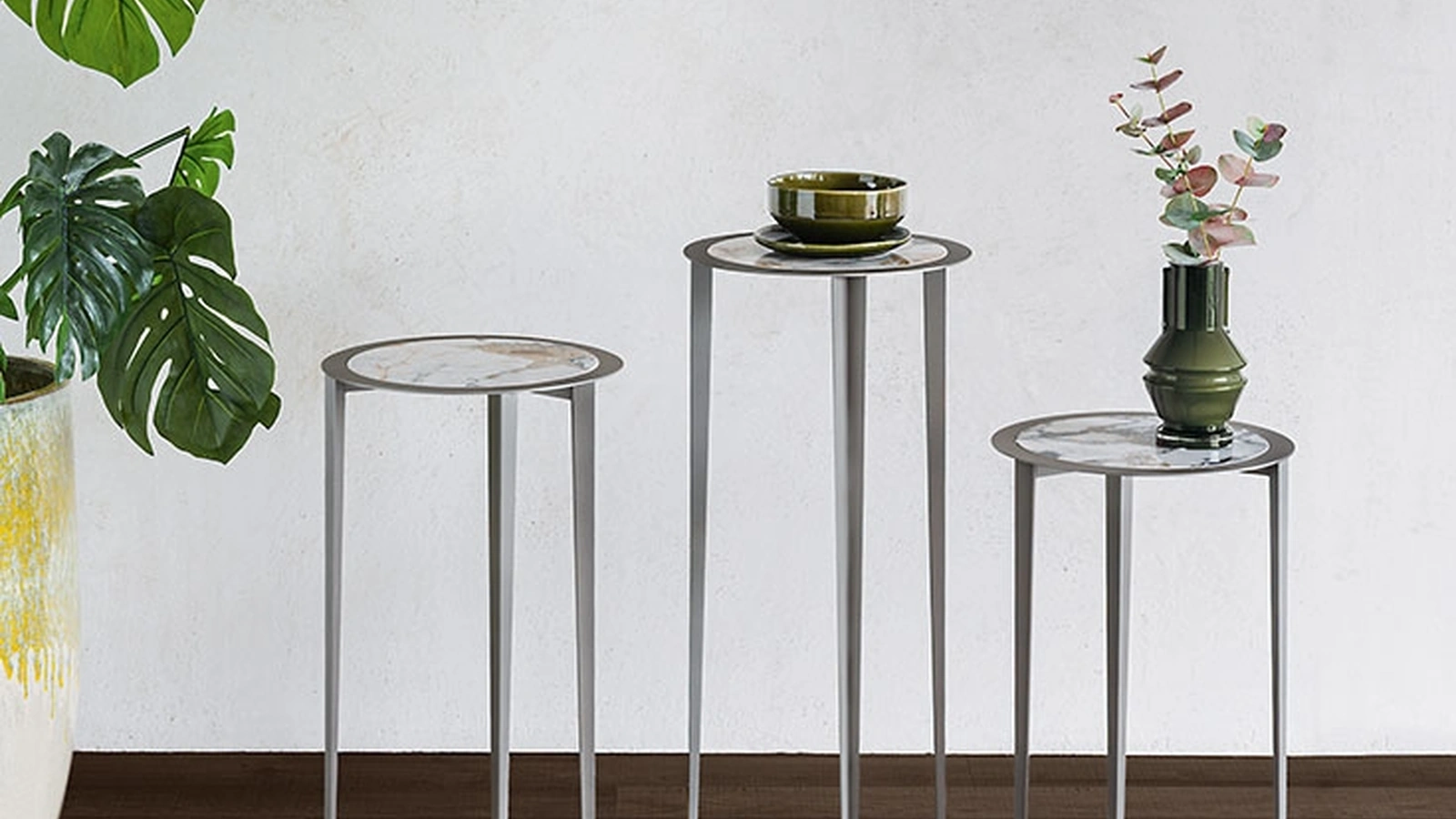 Cattelan Italia'nın çok katmanlı modern Brio Keramik konsol
