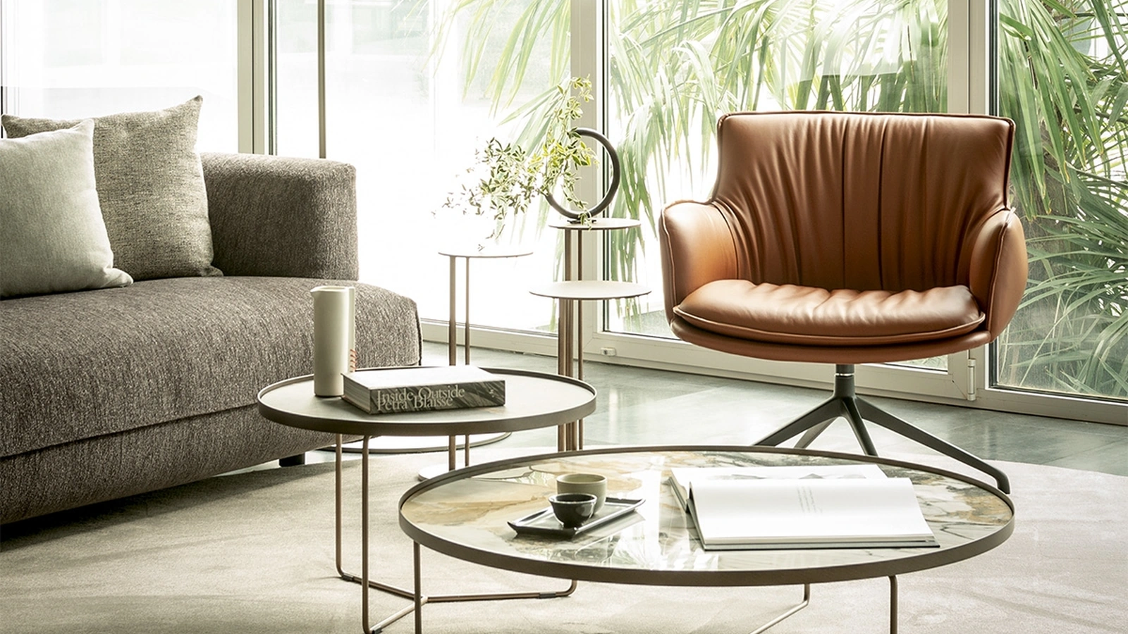 Cattelan Italia Rhonda Lounge deri koltuk
