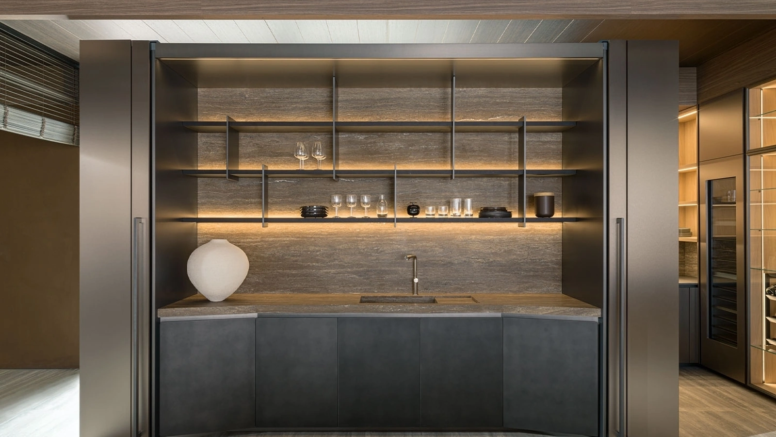 Tivalì 2|0 By Yabu Pushelberg Antrasit Lake Mutfak Tasarımı - Molteni & C