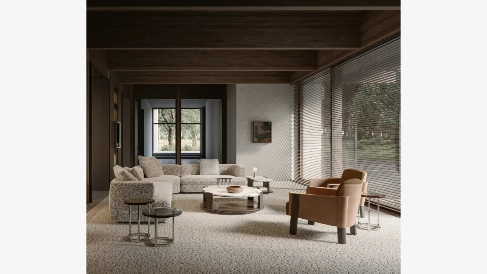 Molteni & C imzalı Jeanne mermer sehpa