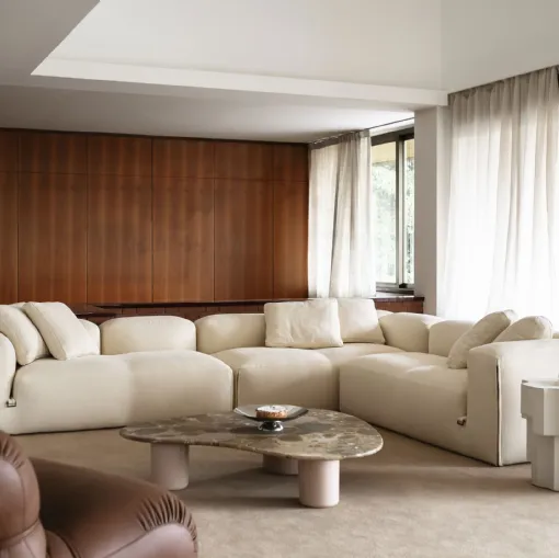 Tavolini Gian & Pan di Tacchini in marmo e cemento