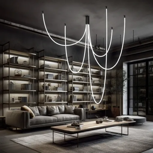 Linea Light'ın Rubber asılı lambası.