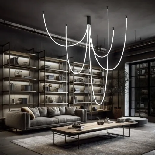 Linea Light'ın Rubber asılı lambası.