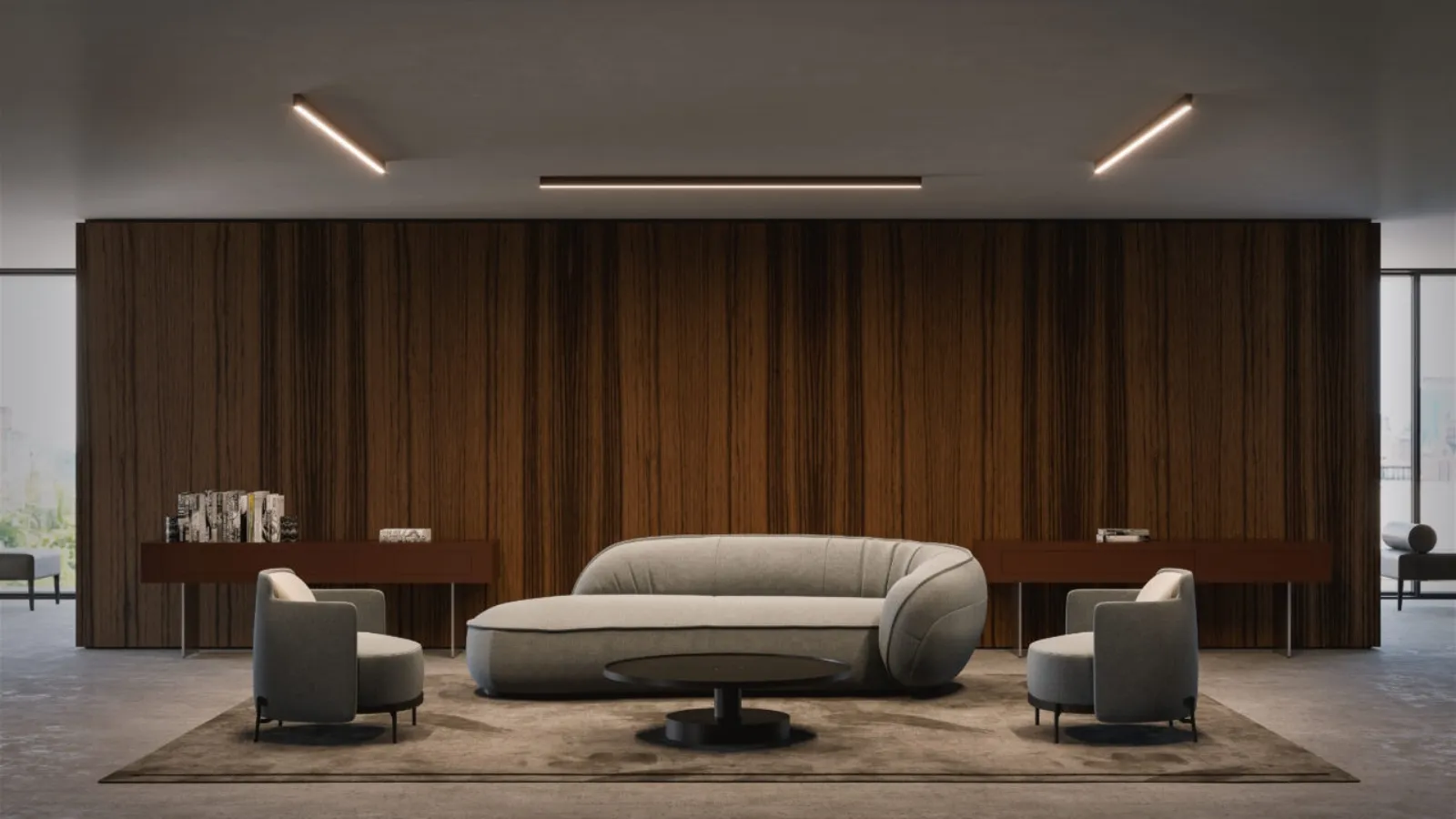 ILTI Light'ın Zirkol Linear Tavan Lambası.