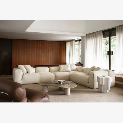 Tavolini Gian & Pan di Tacchini in marmo e cemento