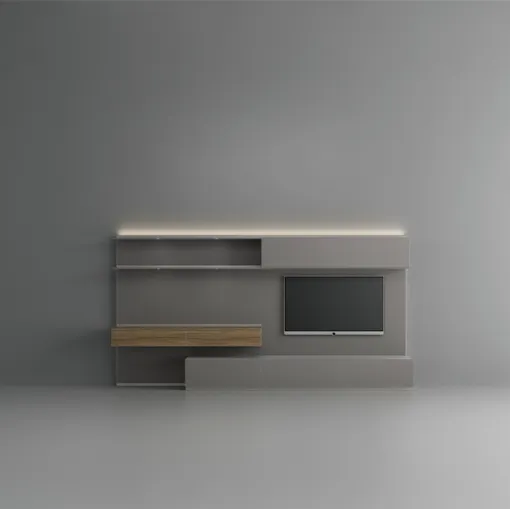 Rimadesio'nun cam ve ceviz Abaküs Arctic Grey donanımlı du