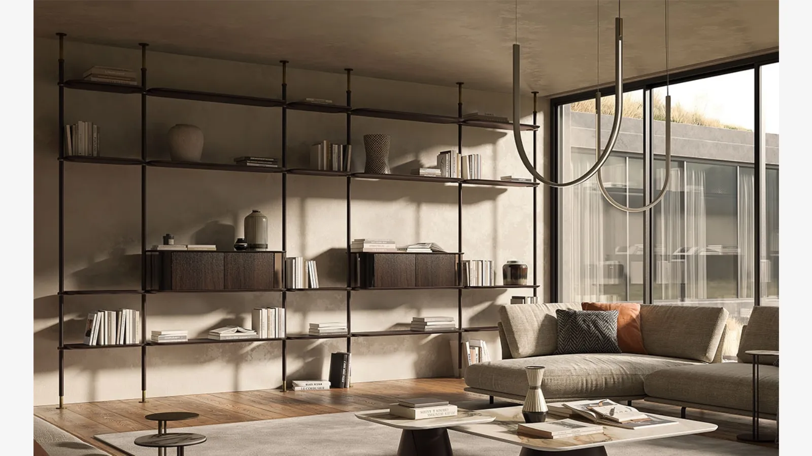 Cattelan Italia'nın modüler Liman kitaplığı.