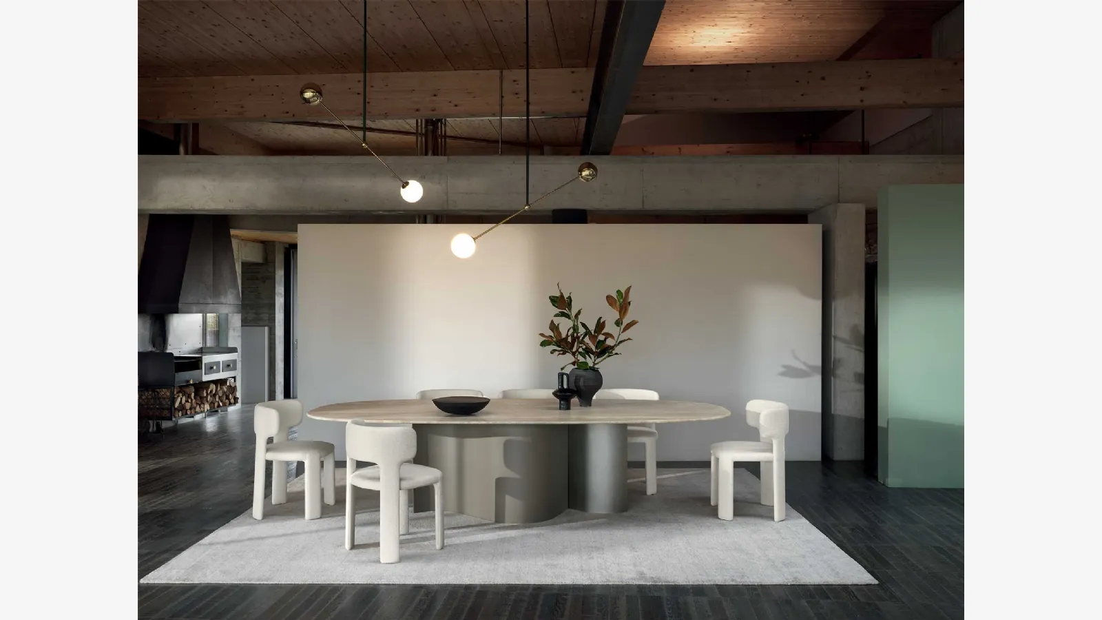 Ditre Italia'nın mermer tablalı Doon masası