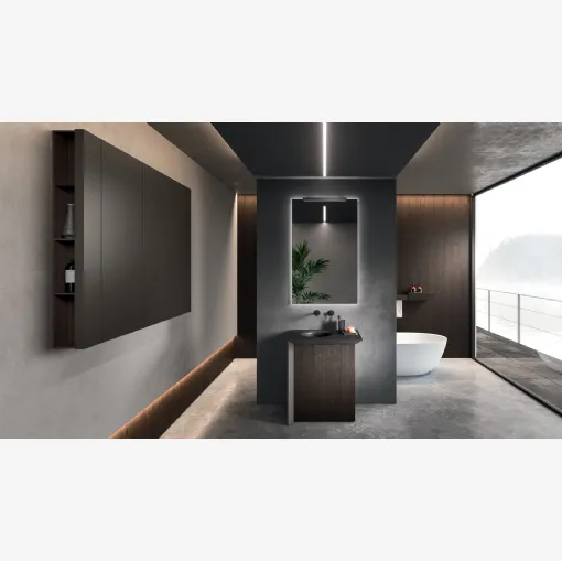 Arrital Rovere scuro Modo Project 01 taban banyo mobilyası