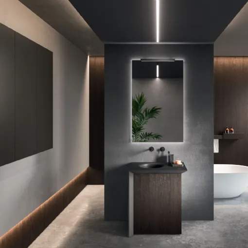 Arrital Rovere scuro Modo Project 01 taban banyo mobilyası