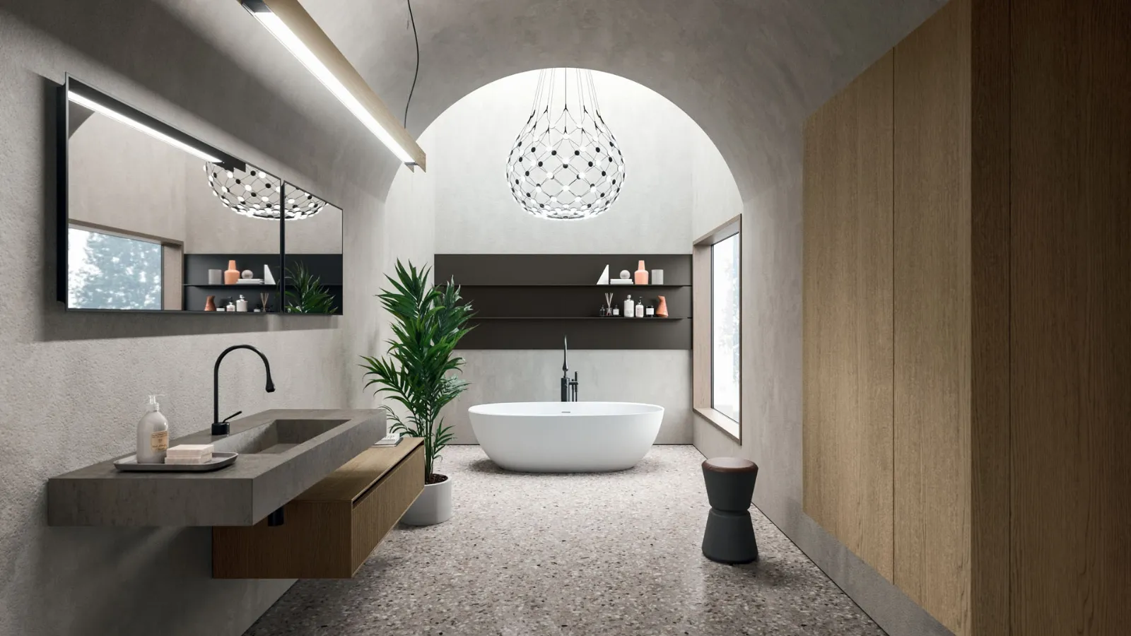 Arrital Rovere di Modo Project 05 askılı banyo mobilyası