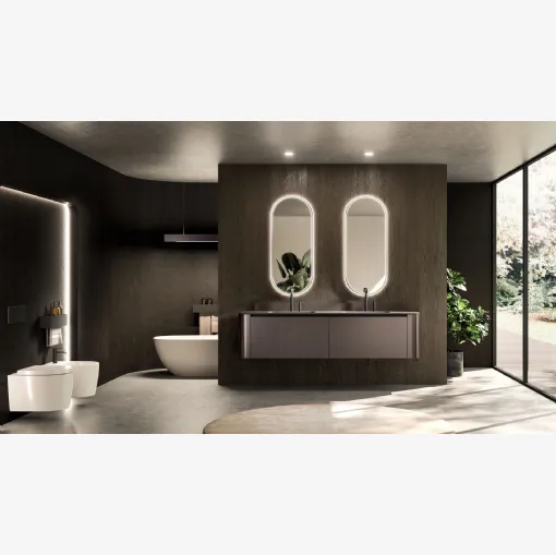 Arrital'ın Metal Brown laklı Modo Project 08 askılı banyo mobilyası