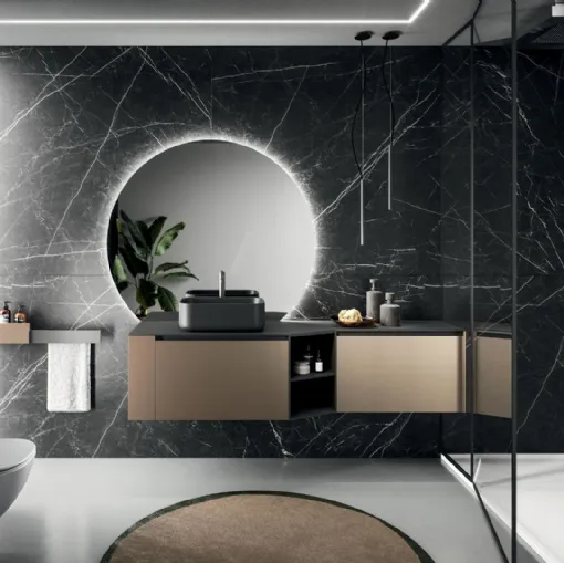 Arrital Bronz teknometal 12 Modo Project askılı banyo mobilyası