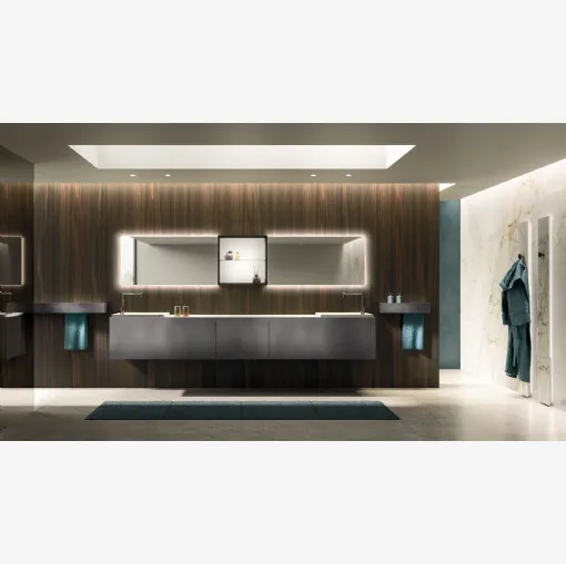 Arrital Must 01 askılı banyo dolabı, metalik çelik bulutlu lak