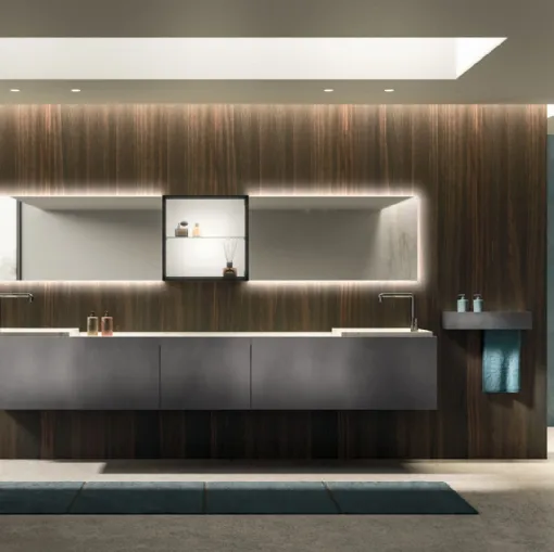 Arrital Must 01 askılı banyo dolabı, metalik çelik bulutlu lak