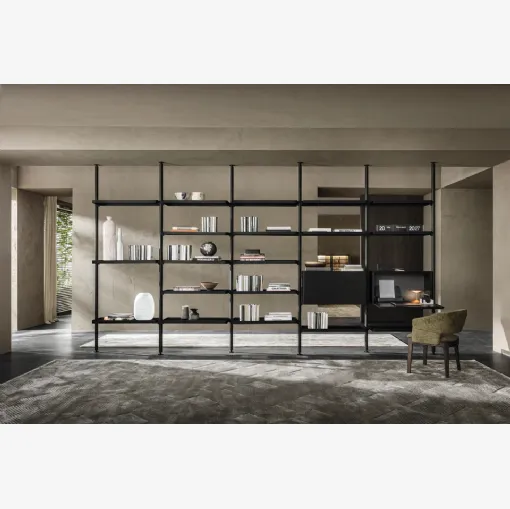 Molteni & C ahşap Hector bölücü kitaplık