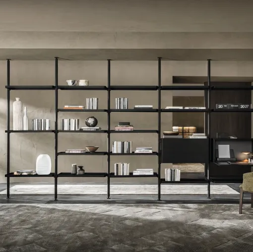 Molteni & C ahşap Hector bölücü kitaplık