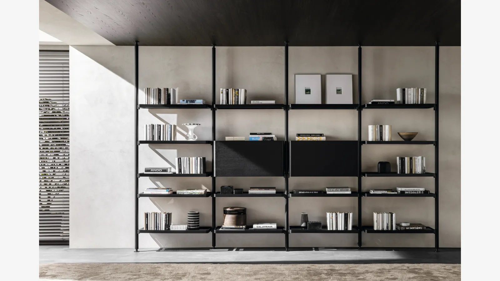 Molteni & C ahşap Hector kitaplık