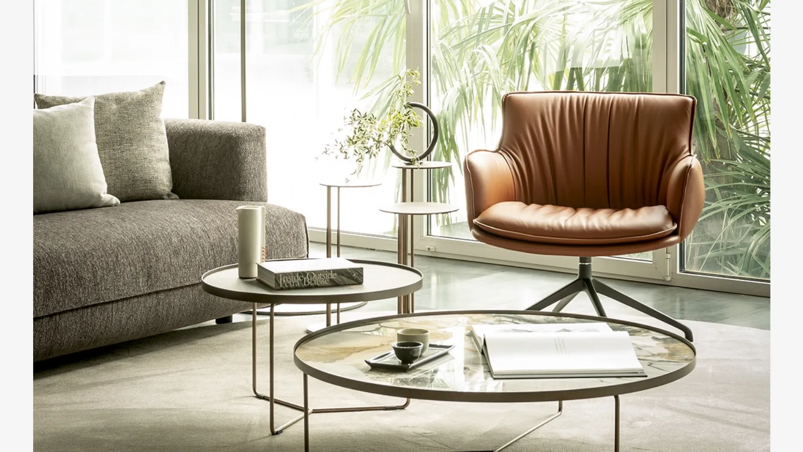Cattelan Italia Rhonda Lounge deri koltuk