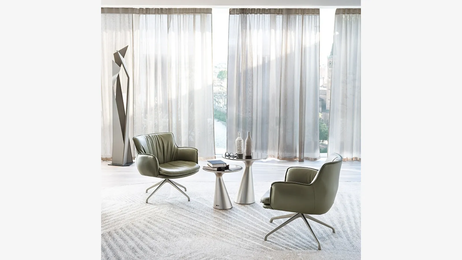 Cattelan Italia Rhonda Lounge deri koltuk