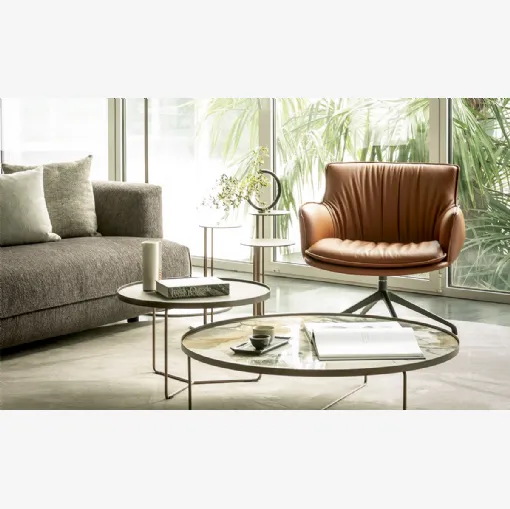 Cattelan Italia Rhonda Lounge deri koltuk