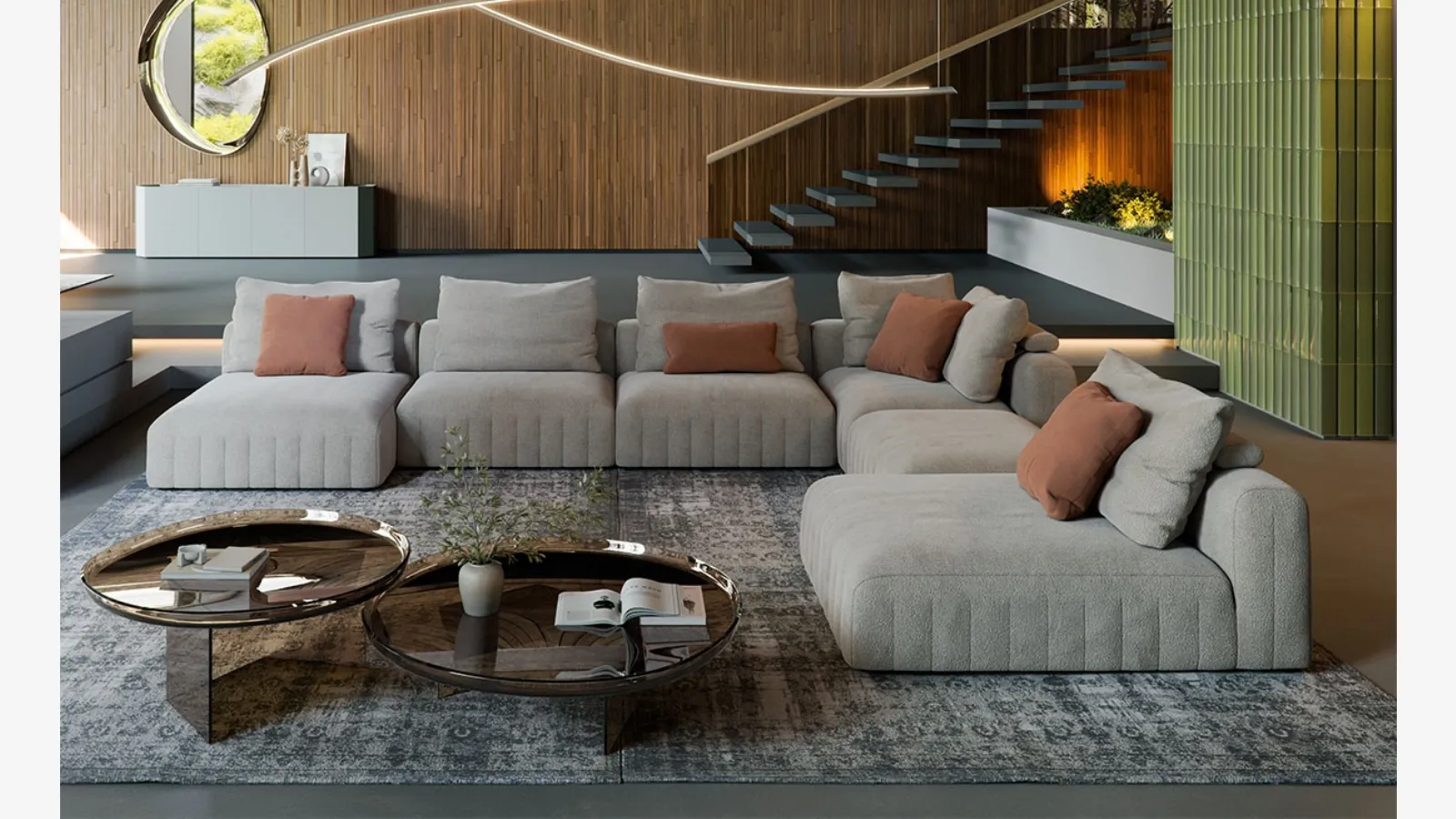 Cattelan Italia Gibson köşeli kanepe