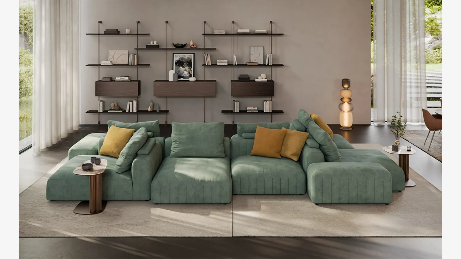 Cattelan Italia'nın Gibson modeli penisolu kanepe