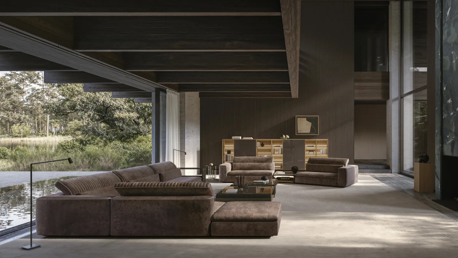 Molteni & C Julian kumaş kaplı döşemeli salon