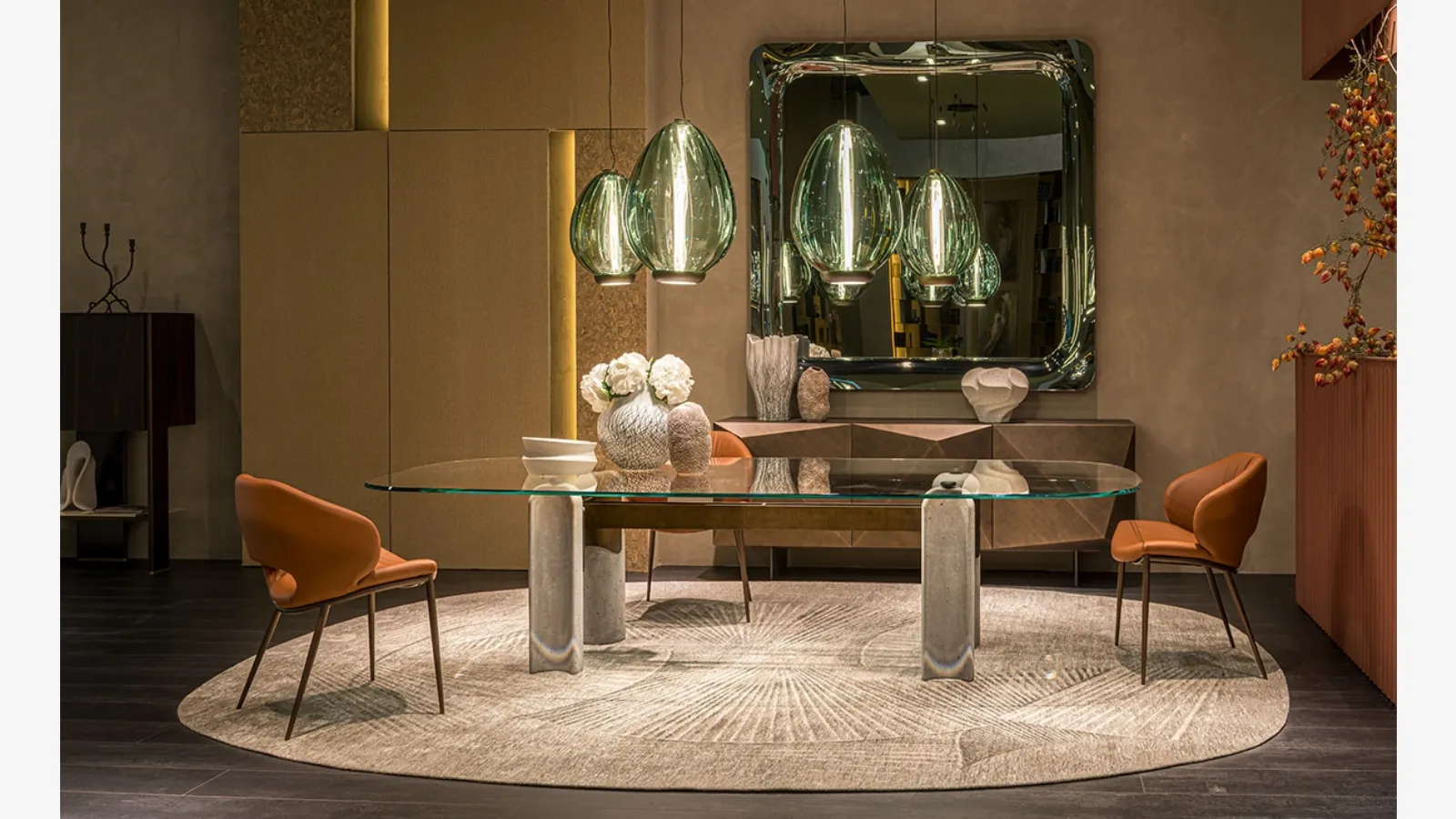 Cattelan Italia Bilbao Glass Masa