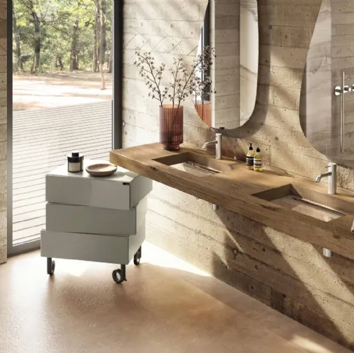 Lago'nun ahşap ve cam Lavabo Depth