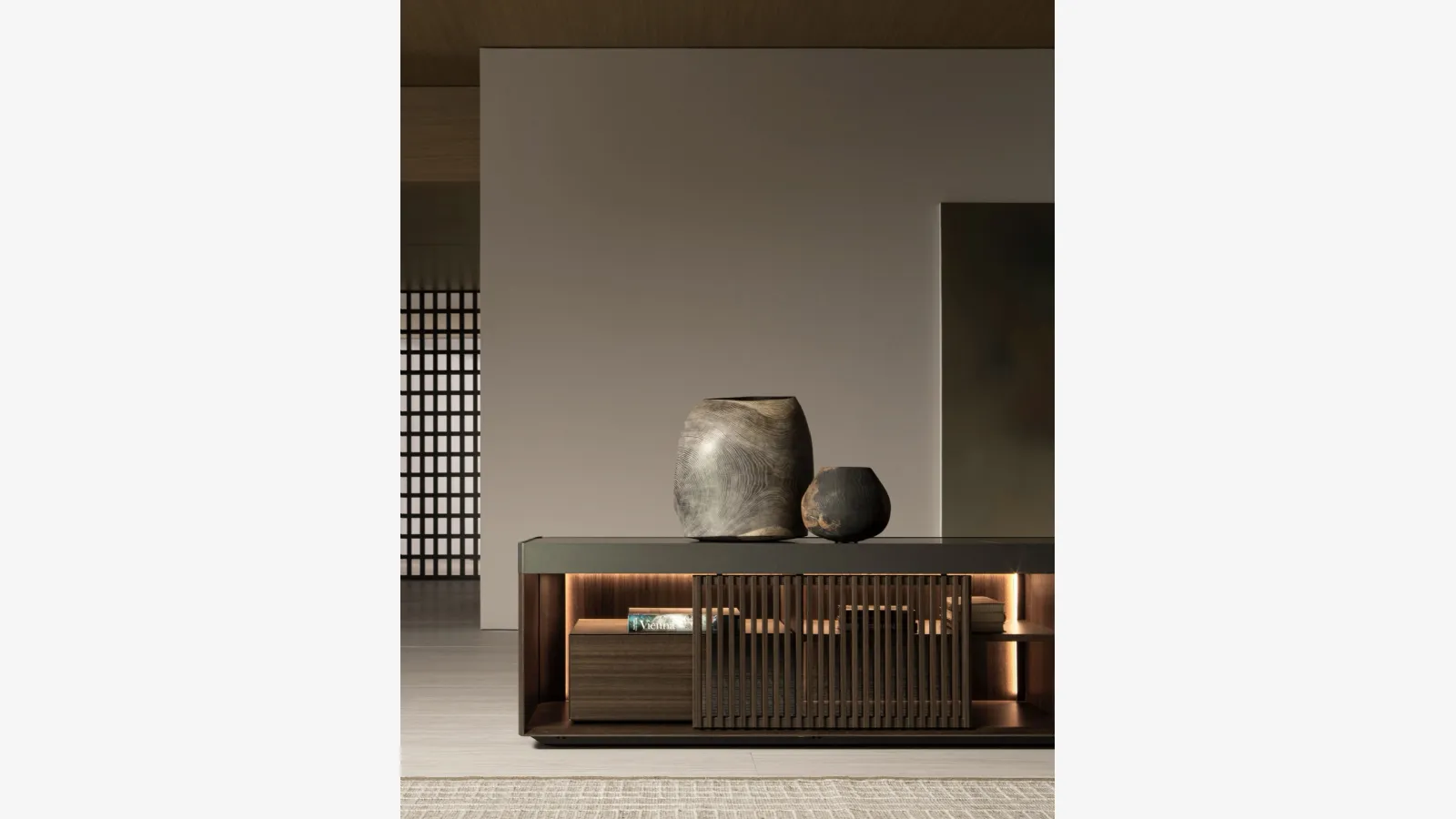 Madia Living Box 01 Molteni & C.Laccato ve ahşap
