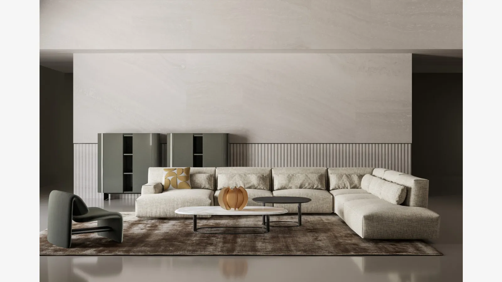 Bonaldo'nun Belloalto kumaş kolt