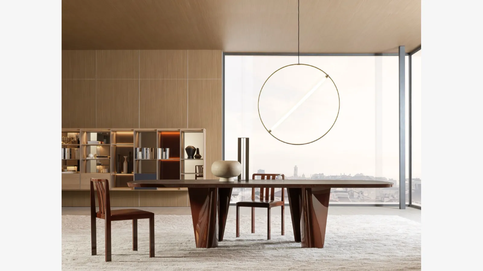 Molteni & C'nin ahşap masa tablası