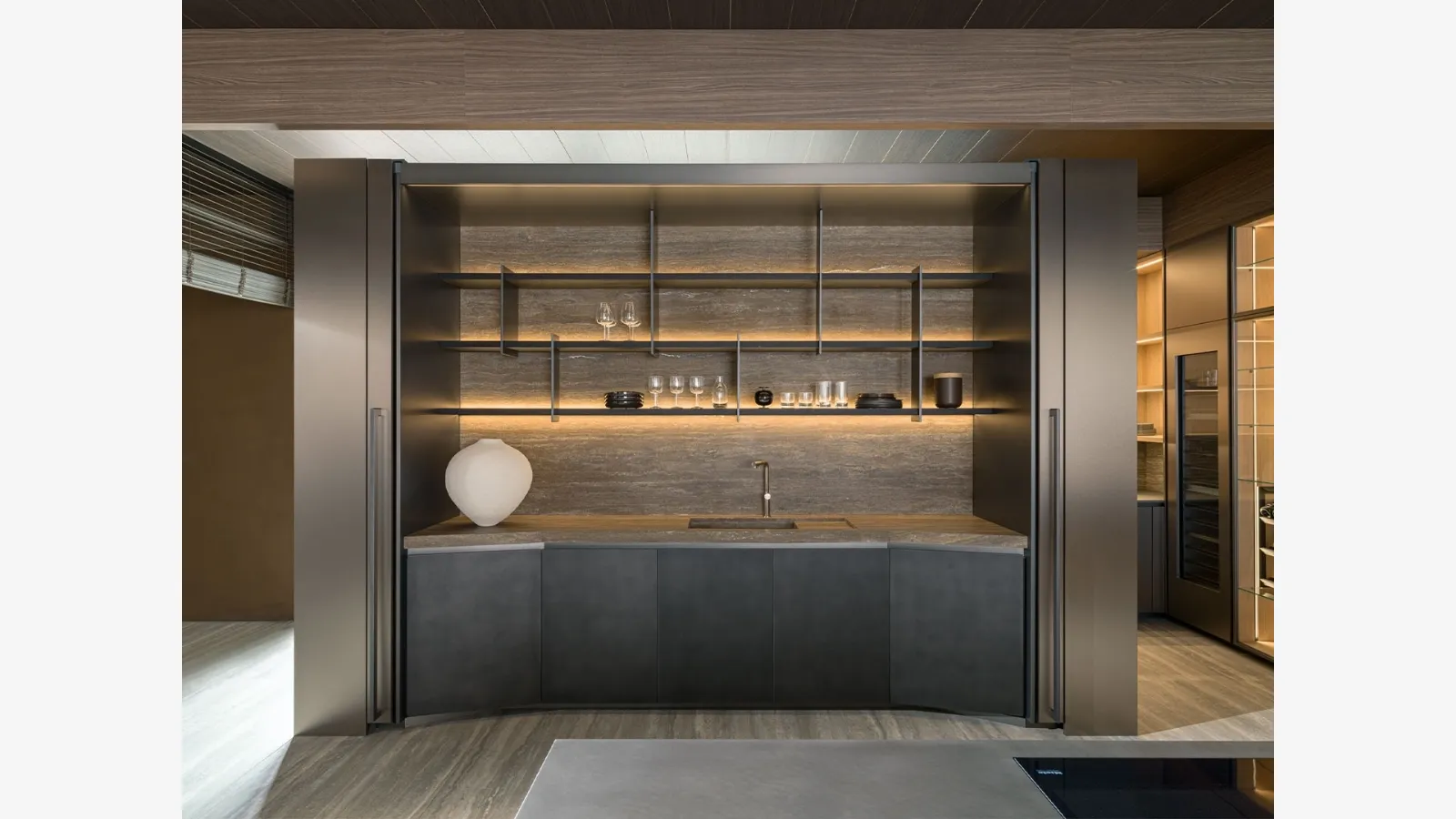 Tivalì 2|0 By Yabu Pushelberg Antrasit Lake Mutfak Tasarımı - Molteni & C