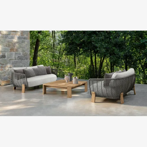 Talenti markasının Argo Wood Love Seat dış mekan mob